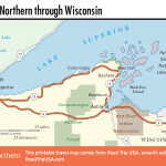 Map of the Great Northern through Wisconsin.