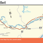 Map of the Great Northern through Canada (East).