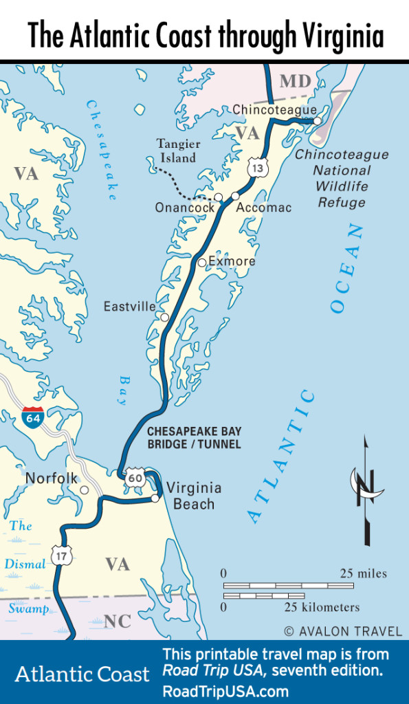 Map of the Atlantic Coast through Virginia.