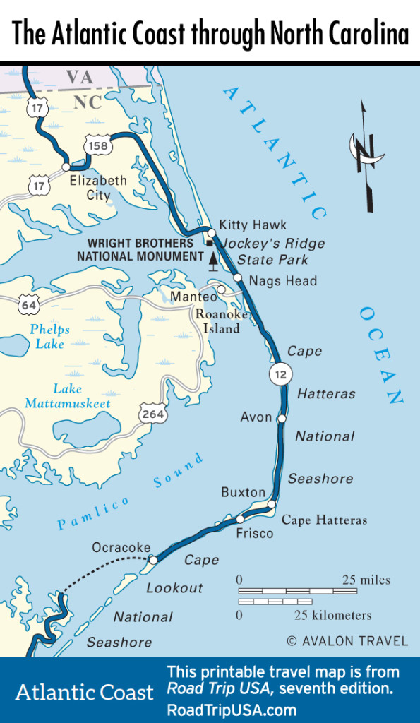 Map of the Atlantic Coast through North Carolina.