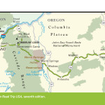 Map of the Oregon Trail through Oregon.