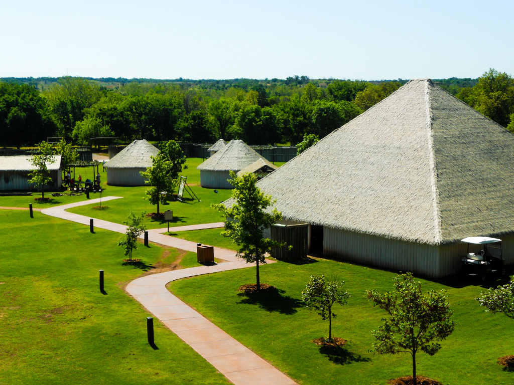 green grass and huts in sulphur oklahoma